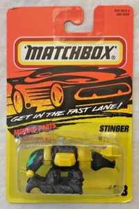 Matchbox -Stinger  (Yellow & Black) Moving Parts /Vintage 1995 / Brand New - Picture 1 of 11