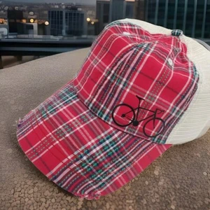 Rot karierte Baseballmütze/Fahrradmütze/Radfahrer Druckknopflasche super süß! - Bild 1 von 2