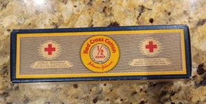 Vintage Red Cross Cotton 1/2 Ounce Unopened Original Box Johnson & Johnson - Picture 1 of 6