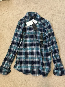 Plaid NWT Banana Republic Classic Fit XS Girls Young Teen Long Sleeve - Picture 1 of 3