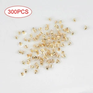 300X Earring Backs Post Backings stopper Silver Golden Stud secure Hook Earring - Picture 1 of 13