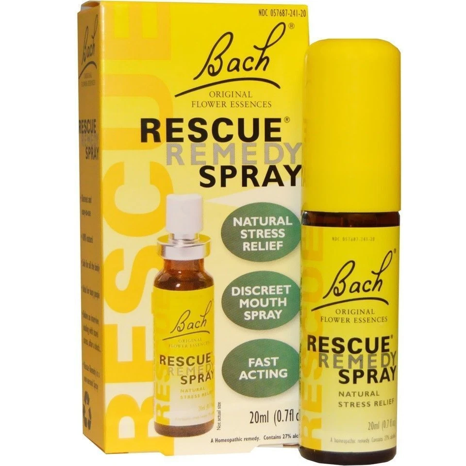 AEROSOL REMEDIO RESCATE BACH Alivio Natural del Estrés - 20 ml Esencias Florales Originales Foto 1 de 1
