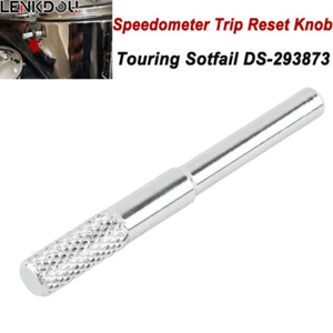 CNC Gauge Single Speedometer Trip Reset Knob For Harley Touring Softail Silver - Picture 1 of 8