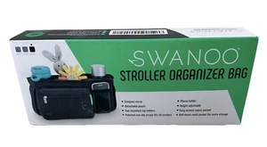NEU Swanoo Kinderwagen Caddy Organizer mit rutschfesten Riemen schwarz Polyester - Bild 1 von 2