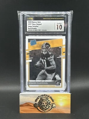 💥CHASE CLAYPOOL #327 2020 PANINI DONRUSS OPTIC Variation Rated Roookie CSG 10💥 - Image 1 of 2