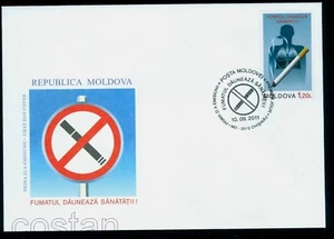 2011 Smoking cause Lung CANCER,Cigarettes DANGEROUS your Health,Moldova,768,FDC - Picture 1 of 1