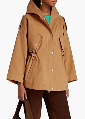 Abrigo Chaqueta MAJE Gran Tamaño Mezcla Algodón Gabardina Oficina Estilo Militar Talla 2/M Foto 1 de 4