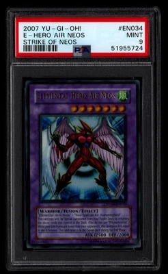 PSA 10 Elemental Hero Air Neos STON-EN034 Ultra Rare Yugioh Strike  - Image 1 of 2