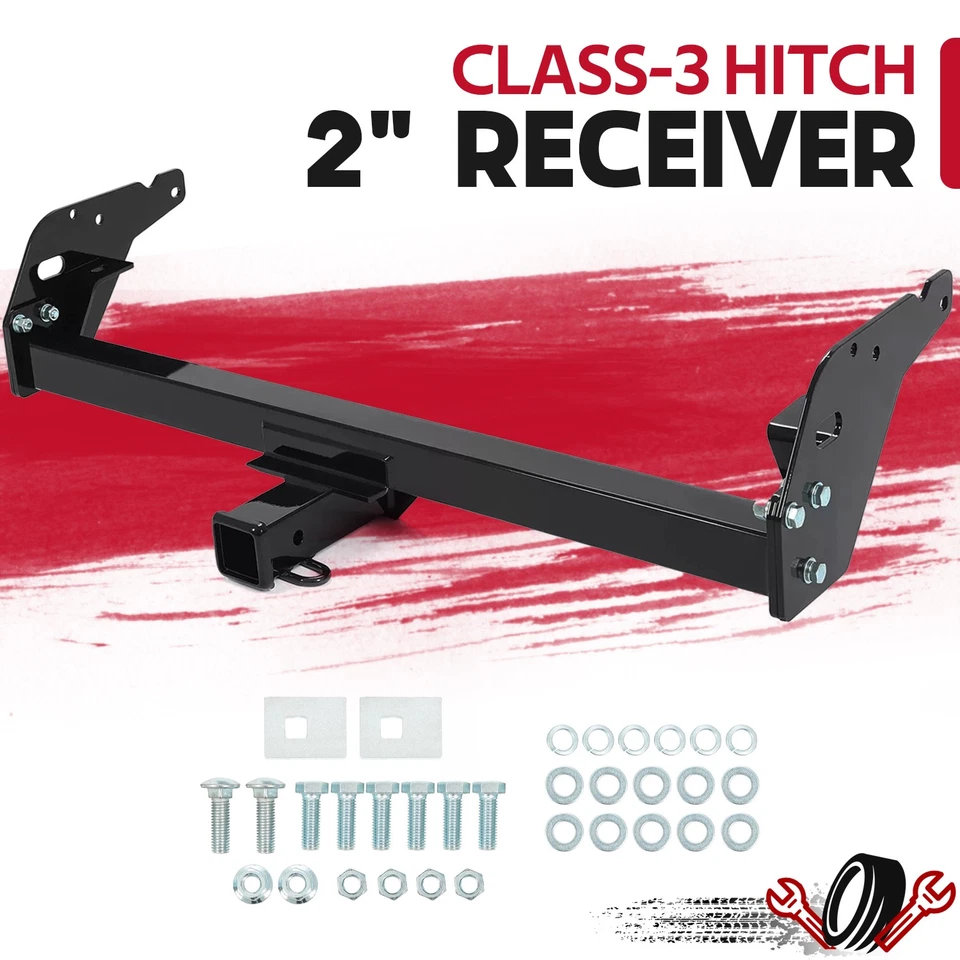 Class 3 Trailer Rear Bumper Tow Hitch Receiver 2" For Toyota Tacoma 95-04 Black Foto 1 de 4