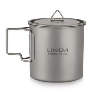 Ultralight Titanium Cup Mug 300/350/550/650ml Outdoor Water Cup Camping Picnic - Picture 1 of 18