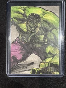 2023 UD Marvel Allegiance The Infinity Trilogy Hulk 1/1 Sketch Kursat - Picture 1 of 2