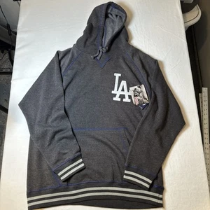 Stitches Los Angeles Dodgers Pullover Hoodie. Charcoal Gray. Mens Size XL. NWT - Picture 1 of 8
