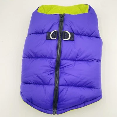GOOBY 狗冬季外套紫色夹克带 D 形环束带拉链大号 — 第 1/4 张图片
