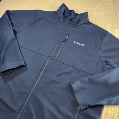 Columbia Jacket Men 3XLT Ascender Softshell Water Resistant Fleece Lined Blue - Image 1 of 4