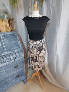 Gorgeous Coast Dress Size 12 Black Cream Classic Elagant Wedding Ascot Cruise - Picture 1 of 7