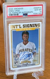 2022 Topps Archives '05 Int'l Signing Oneil Cruz Rookie #05DPOC auto PSA 10 - Picture 1 of 2