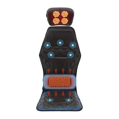 Cojín de funda de asiento térmico de 9 engranajes para automóvil camión almohadilla de masaje para silla de masaje 120 * 50 cm Foto 1 de 4