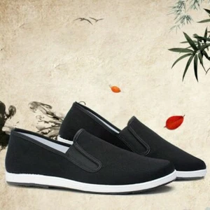Chinese Tranditional Kung Fu Shoes Ninja Martial Art Tai Chi Canvas Footwear - Foto 1 di 12