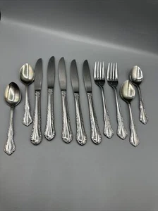 Queen’s Court 11 Piece Lot Stainless Steel Fork Knife Spoon Japan Vintage - Picture 1 of 10