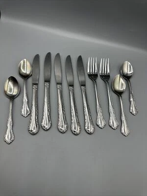Queen’s Court 11 Piece Lot Stainless Steel Fork Knife Spoon Japan Vintage - Image 1 of 4