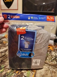 Hanes Boy T Shirt 2 Pack Tagless Crewneck Short Sleeve Sz XL - Picture 1 of 2