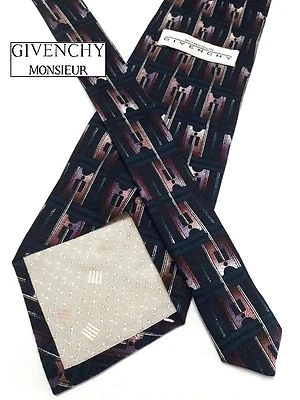 Corbata de cuello de diseñador GIVENCHY MONSIEUR NUEVA 100 % seda -A6 Foto 1 de 3