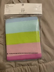 NWT Size 4 Baby Gap PJ Snug Fit 2 Piece Set / Pastel Stripes/ Short Sleeve - Picture 1 of 6