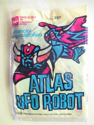 BUSTA PALLONCINI ATLAS UFO ROBOT GOLDRAKE SIGILLATO GADGET BLISTERATO SACIS 1978 - Immagine 1 di 4