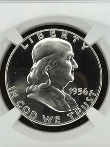1956 Type 2 Proof Franklin Half Dollar PF68 CAM NGC 50c - Picture 1 of 4