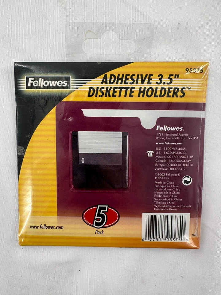 Soportes adhesivos para disquetes Fellowes de 3,5" - Paquete de 5. Foto 1 de 1
