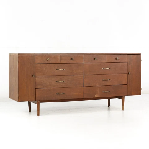 Paul McCobb Mid Century 20 Drawer Lowboy Dresser Cover