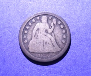 1856-O Seated Liberty Dime Good+ - Picture 1 of 2