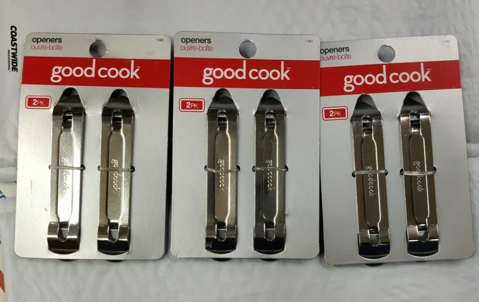 3 Cards of Good Cook  Bottle and Can Openers  Stainless Steel  Silver - Image 1 of 1