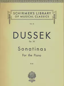 DUSSEK Op. 20 SONATINAS FOR PIANO - SCHIRMER’S LIBRARY OF MUSICAL CLASSIC Vol 41 - Bild 1 von 6