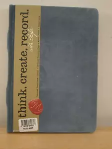 Think. Create. Record. Embossed Casualsuede Journal Blue - Picture 1 of 9