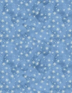 Frosty Frolic By Wilmington Prints - Blue Snowflakes  #39861-411 - Picture 1 of 1