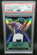 2019 Leaf Metal Draft Yordan Alvarez Black Autographs 2/15 #BA-YA1! PSA MINT 9!!