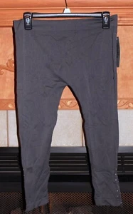 Leggings capri elásticos con cremallera estrás carbón poplooks talla grande nuevos con etiquetas para mujer - Imagen 1 de 9