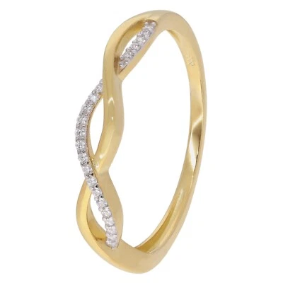 GLIZZ Schmuck Damenring 333 Gold (8 Karat) Zirkonia-Ring GL8764 - Bild 1 von 4