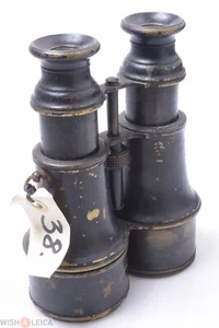 ✅ BINOCULARS DOUBLE TELESCOPE GERMAN, ENGLISH? ANTIQUE MED SIZE 1 SHADE MISSING - Picture 1 of 8
