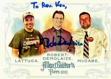 "Ginter Code" Guillaume Robert-Demolaize Signed TOPPS 2013 Card Todd Mueller COA