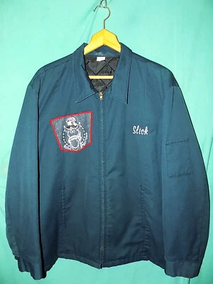 Exc! Vtg 70s JACKET, MR BOH on HORSE PATCH '76 PREAKNESS, "Slick",  XL+ - Image 1 of 4