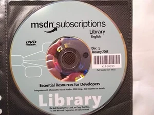Microsoft Developer Network (MSDN) Subscriptions Library - January 2008 - Picture 1 of 1