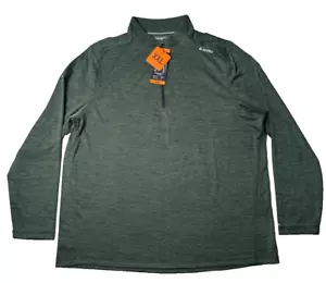 Camisa Pullover HI-TEC Para Hombre 1/4 Cremallera Rendimiento Absorbente de Humedad Verde XXL - Imagen 1 de 9
