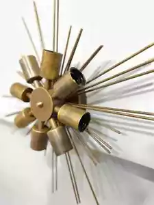 8 luces Sputnik - luz de pared - estilo Sputnik - latón antiguo - mediados de siglo - Imagen 1 de 5