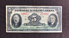 BANKNOTE IMPERIAL BANK OF CANADA 1934 $5 FIVE DOLLARS J290737