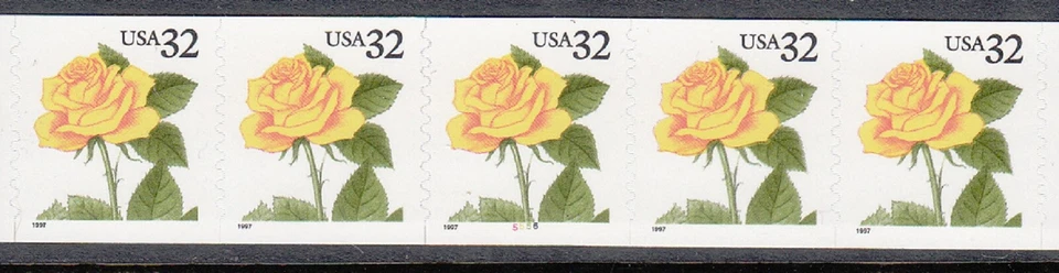 USA PNC SC# 3054 YELLOW ROSE 32c.SELF ADHESIVE MNH - PL#5556 - Image 1 of 1