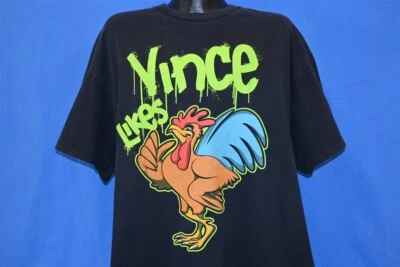 Y2K 2006 VINCE MCMAHON LIKES C*CK DISTRESSED DX WWF t-shirt WRESTLING 3XL  - Image 1 of 4