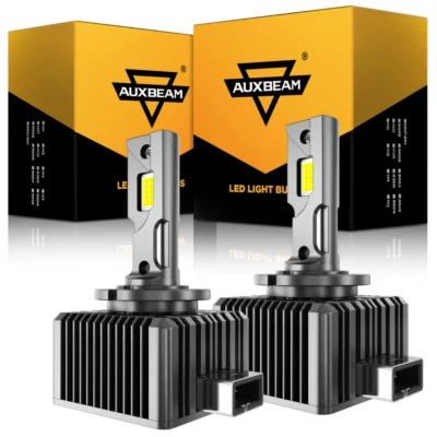 AUXBEAM D1S D1R LED Headlight Kit Bulb 70W 22000LM 6500K White CANBUS Error Free - Image 1 of 4