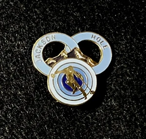 JACKSON HOLE Vintage Pin de Esquí Insignia WYOMING Estación de Esquí Recuerdo Viaje 3 Anillos - Imagen 1 de 3